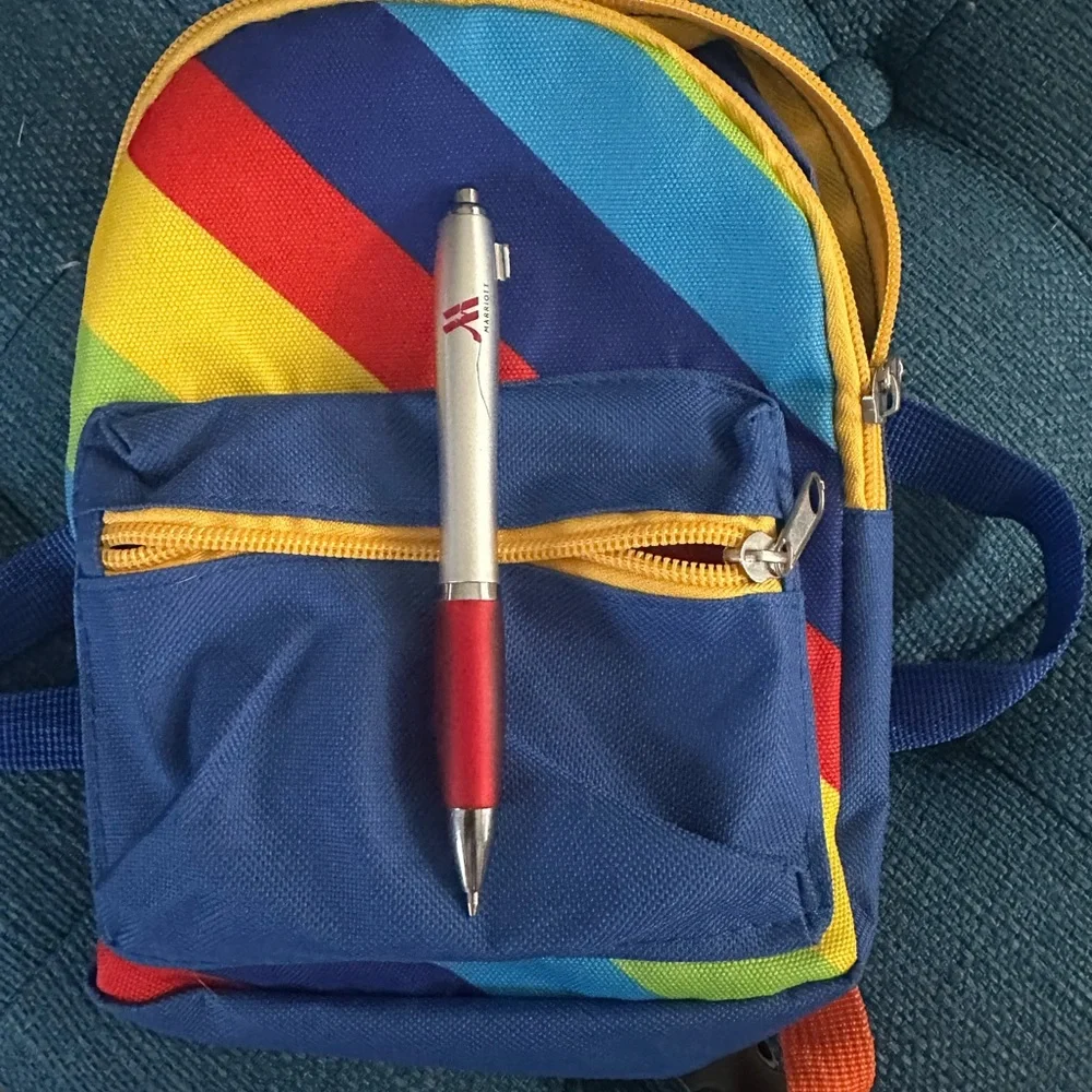 🌈 Cute Rainbow Striped Doggy Backpack. Best for Small Pups. 🎒